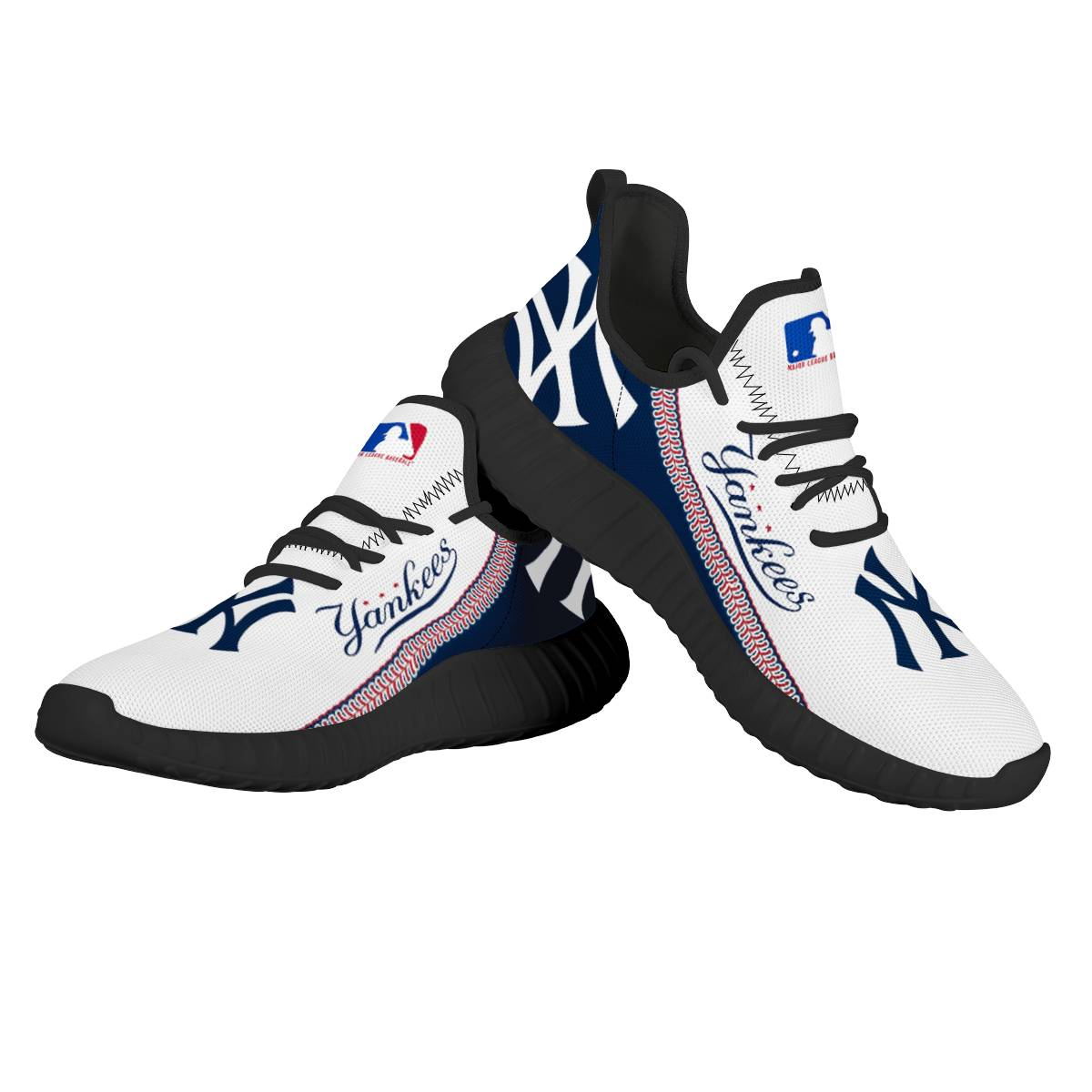 Women's New York Yankees Mesh Knit Sneakers/Shoes 005 Women's New York Yankees Mesh Knit Sneakers/Shoes 005